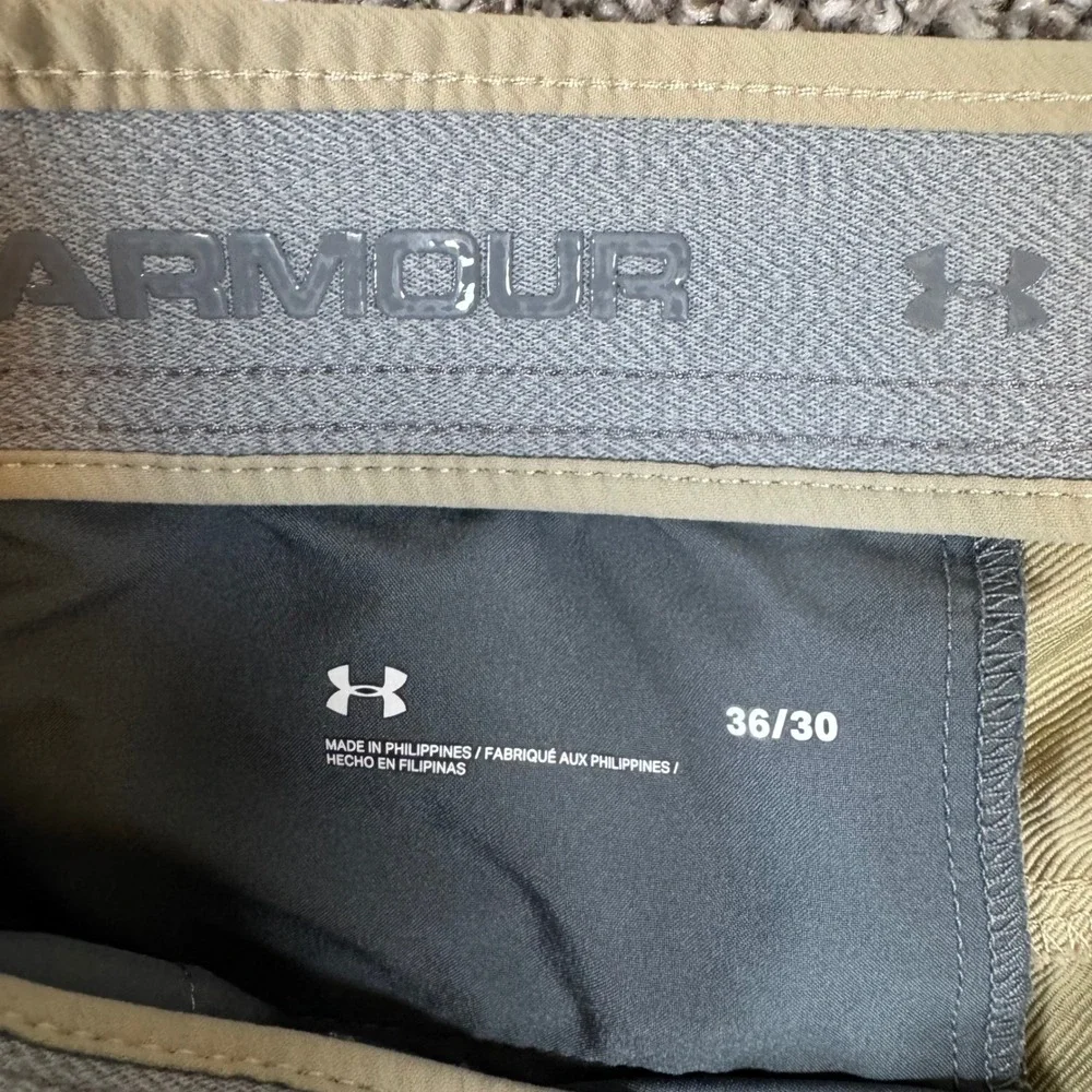 Under Armour Matchplay Mens Beige Golf‎ Pants 36x30 Performance Lightweight